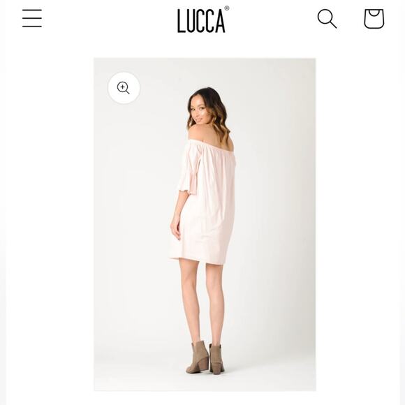 NEW LUCCA KATHERINE OFF THE SHOULDER DRESS - Picture 6 of 8